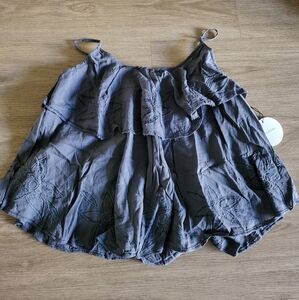 REVOLVE TulaRosa Gray Embroidered Sleeveless Top